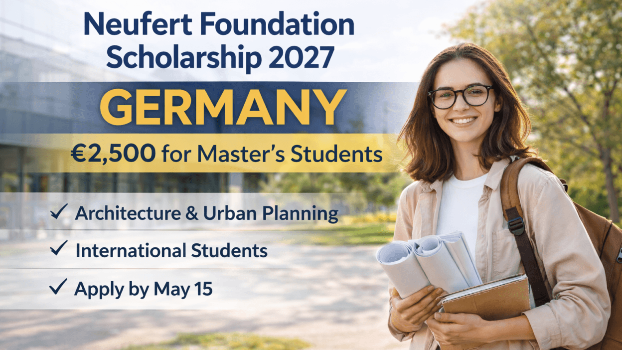 Neufert Foundation Scholarship 2027 for Master’s students in architecture, urban planning, and landscape architecture in Germany