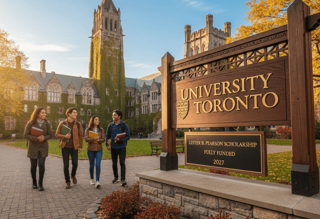 University of Toronto campus with international students studying under the Lester B. Pearson Scholarship 2027
